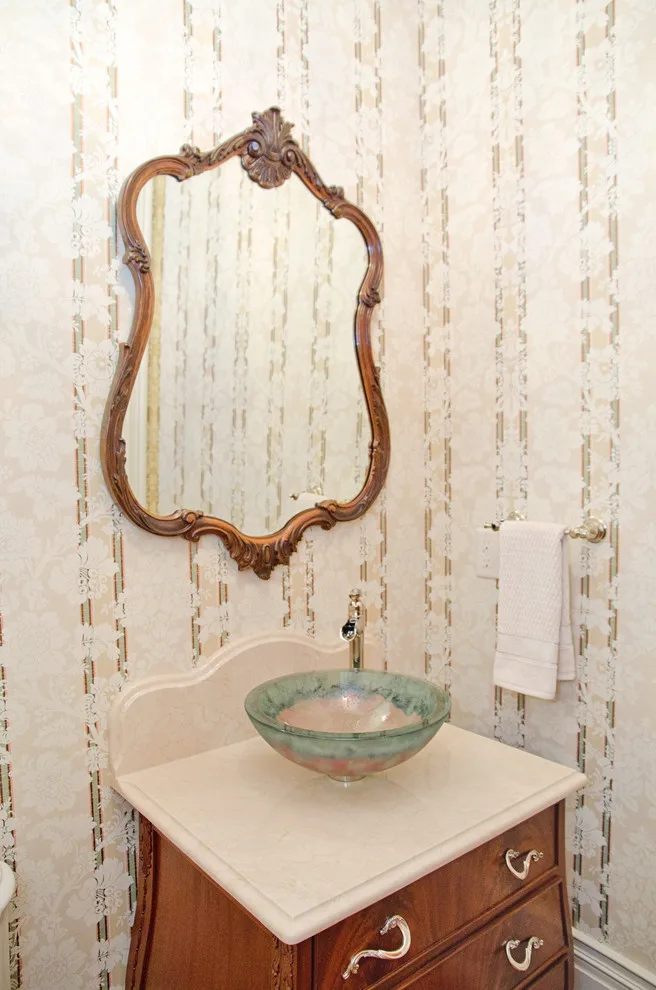 classic powder room by L B Interiors LLC - Photo 7