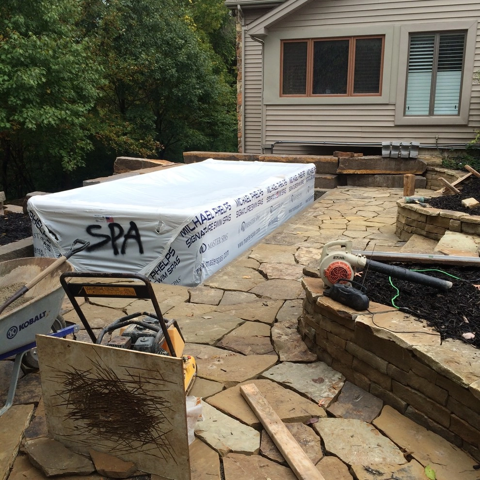 New swim spa and patio area by Rex Rieger Landscaping - Photo 9