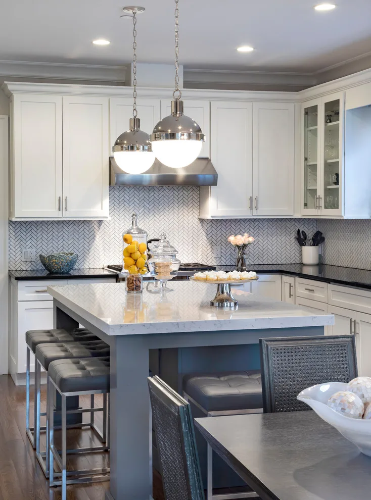 Transitional White Kitchen Style by DLT Interiors-Debbie Travin - Photo 6