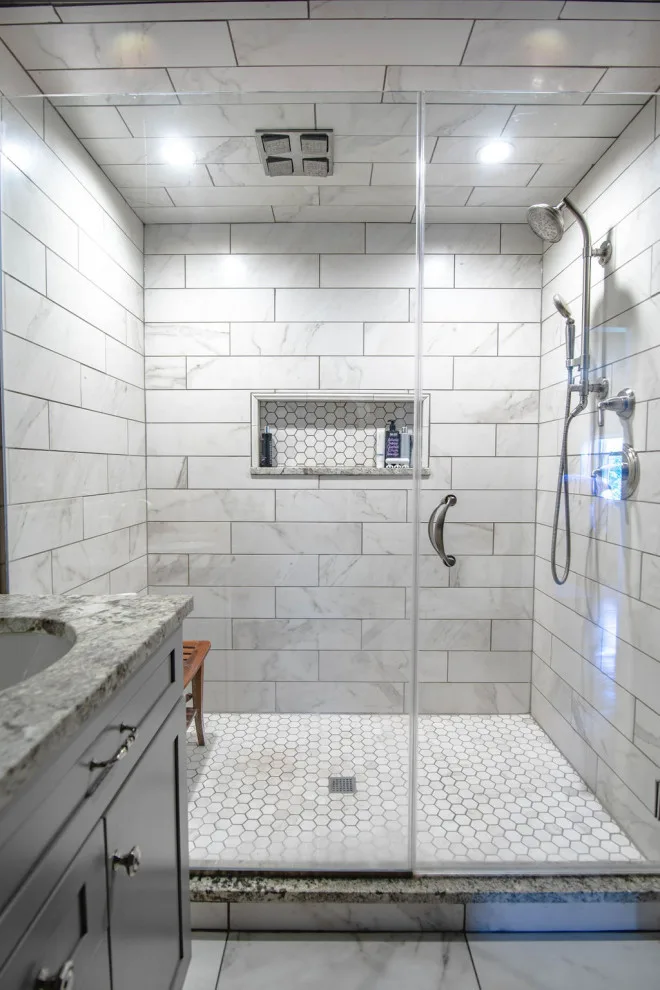 Compact bathroom, significant makeover by Inspired Space Design, LLC - Photo 2