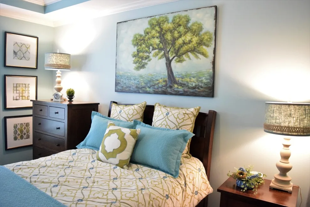 Light Blue Master Bedroom Transformation 2017 by Lisa Lynn Designs Home Store & Design Studio - Photo 2