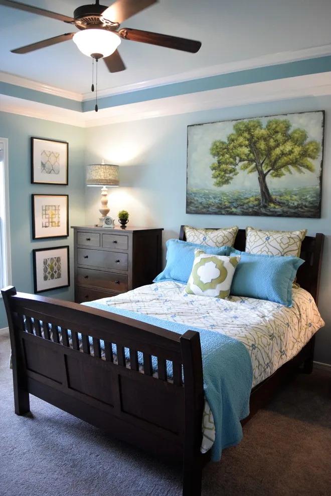 Light Blue Master Bedroom Transformation 2017 by Lisa Lynn Designs Home Store & Design Studio - Photo 3