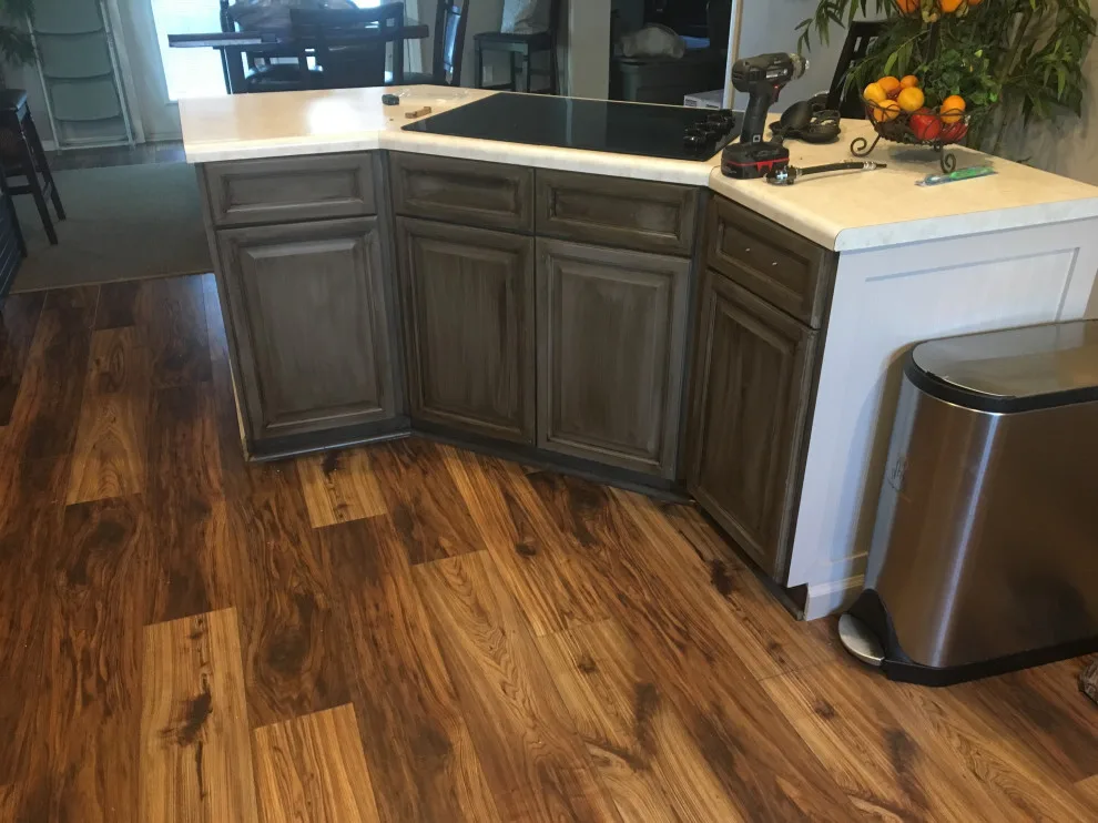 Crown Molding Installation and Kitchen Cabinet Distressing by Kiger Custom Creations - Photo 5