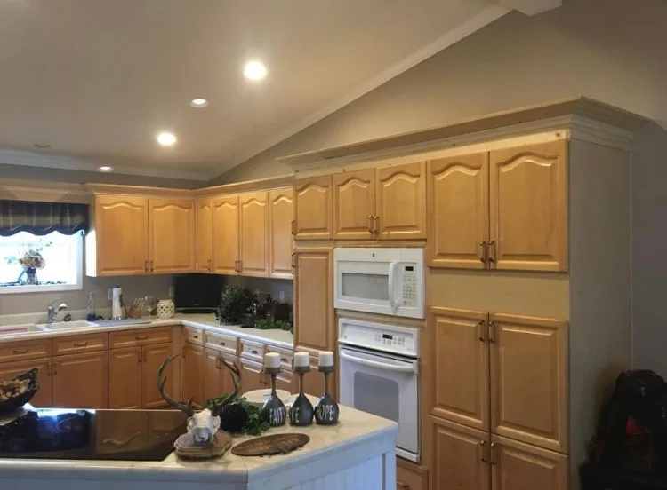 Crown Molding Installation and Kitchen Cabinet Distressing by Kiger Custom Creations - Photo 12