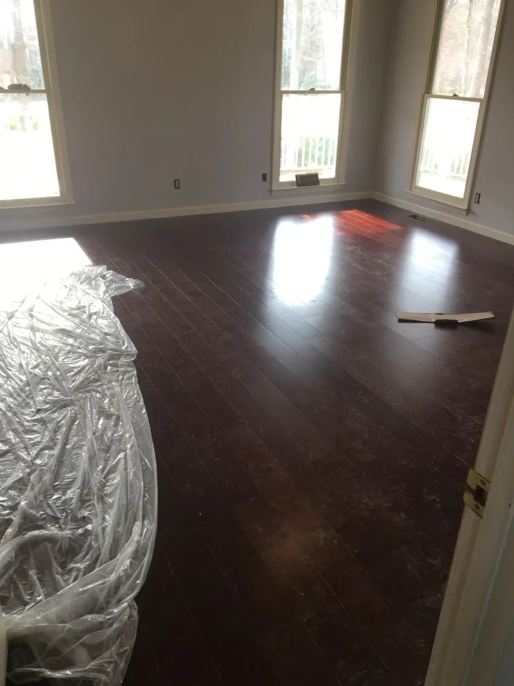 Fossilized Bamboo Floor Installation by Kiger Custom Creations - Photo 6