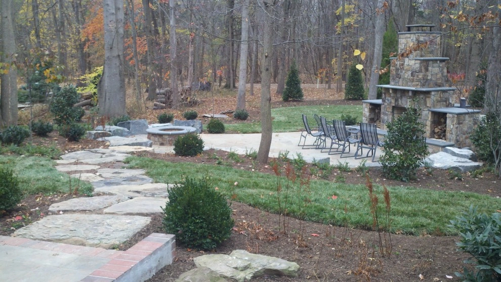 Patio, fireplace, gas fire pit, & walkway by Rock Water Farm - Photo 2