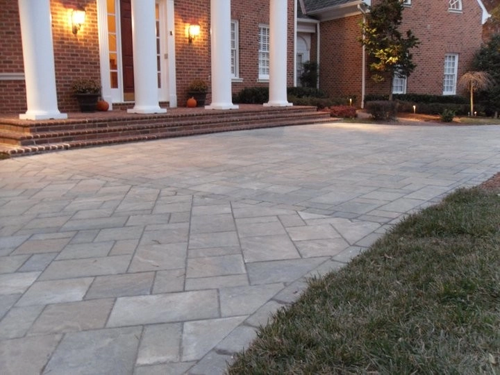 Brick & stone stairway with paver driveway by Rock Water Farm - Photo 4