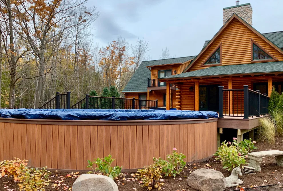 Country Log Deck with Swimming Pool by Renew It Decks - Photo 2