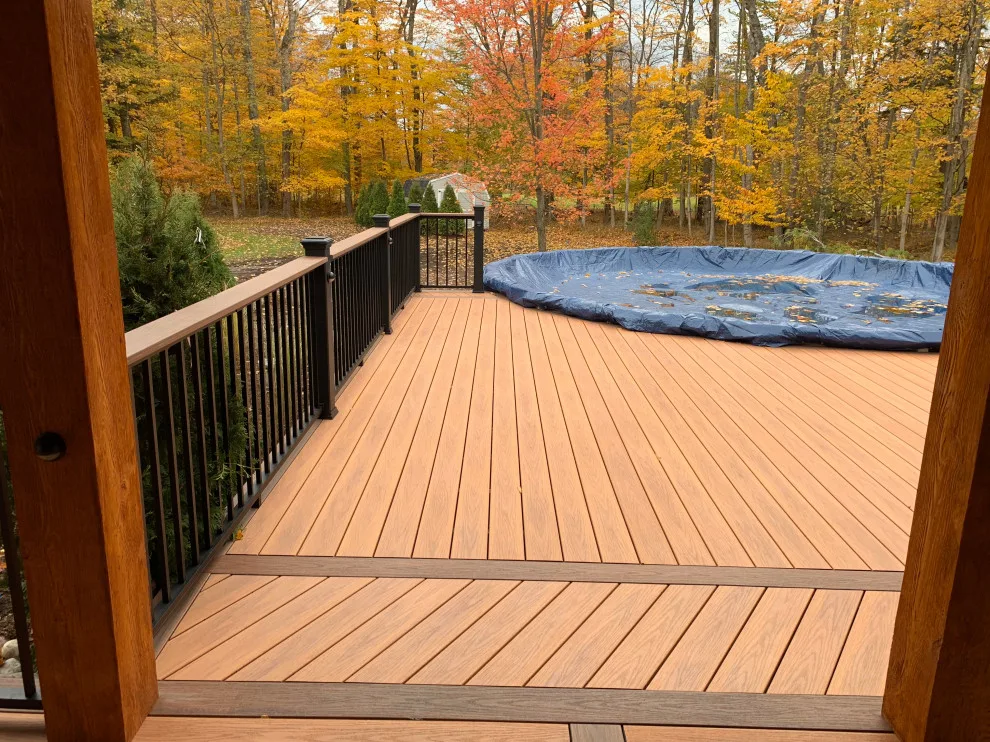 Country Log Deck with Swimming Pool by Renew It Decks - Photo 5