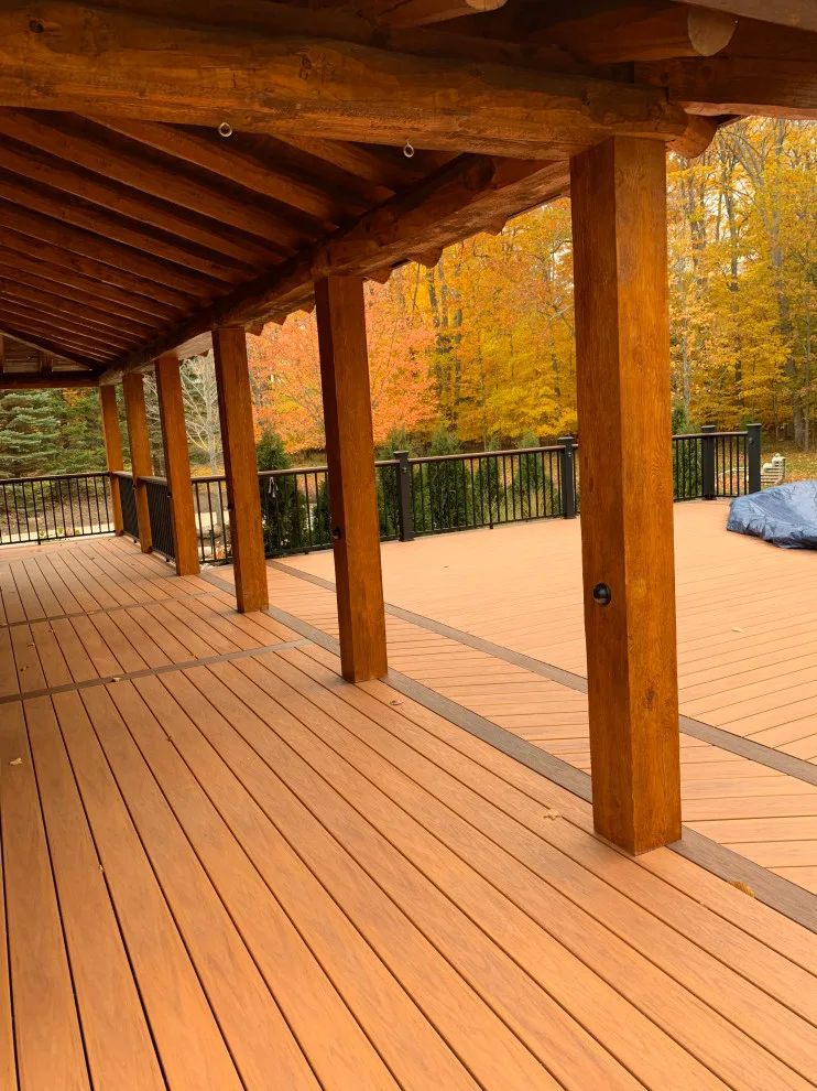 Country Log Deck with Swimming Pool by Renew It Decks - Photo 9
