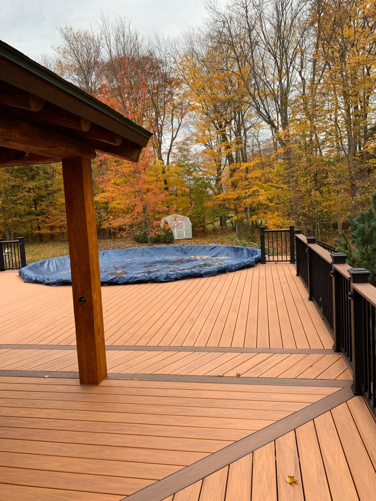 Country Log Deck with Swimming Pool by Renew It Decks - Photo 8