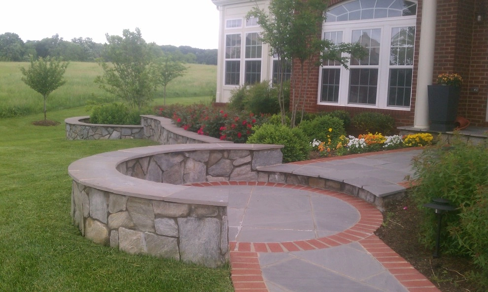 Brick & stone walkway with wall by Rock Water Farm - Photo 3