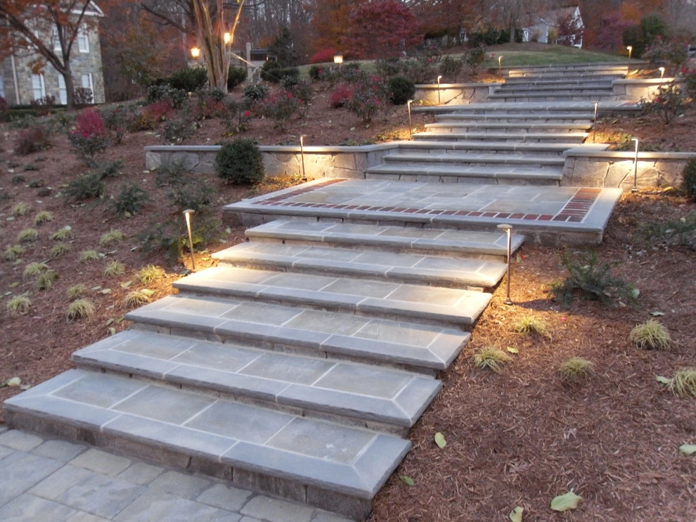 Brick & stone stairway with paver driveway by Rock Water Farm - Photo 5