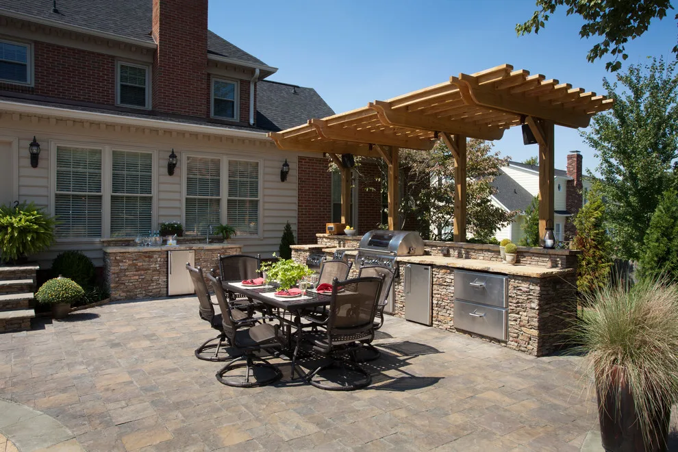 Outdoor Kitchen Pergola for Hosting by The Stone Man - Photo 4