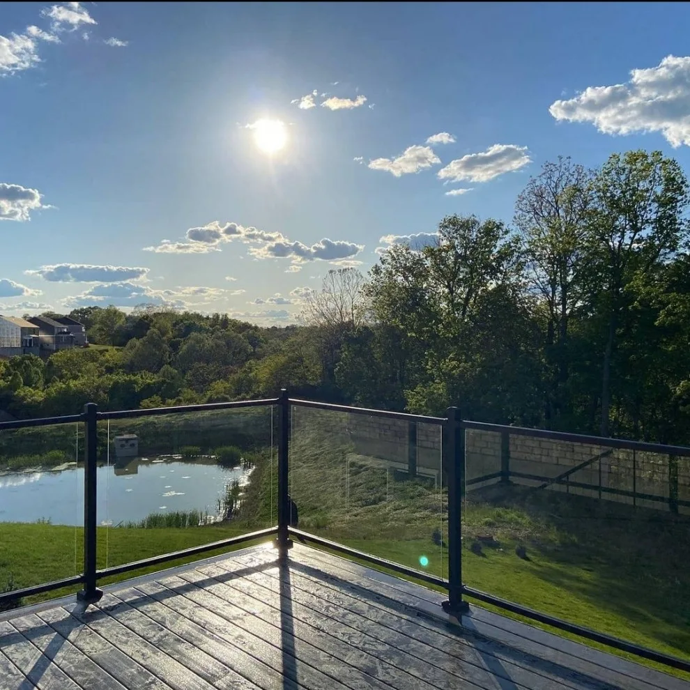 16x12 Composite Deck Featuring Custom Glass Railings by Jaguar Decks And Fences - Photo 2