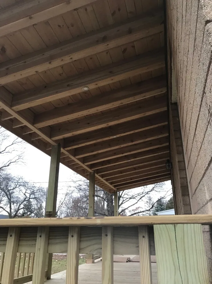 Cedar Trim Font Porch Extension by TECH FIVE Design & Build LLC - Photo 6