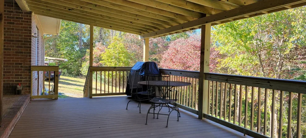 Deck | Bespoke Composite Deck with Canopy | Santa Fe, TN by Troys Outdoor Services - Photo 2