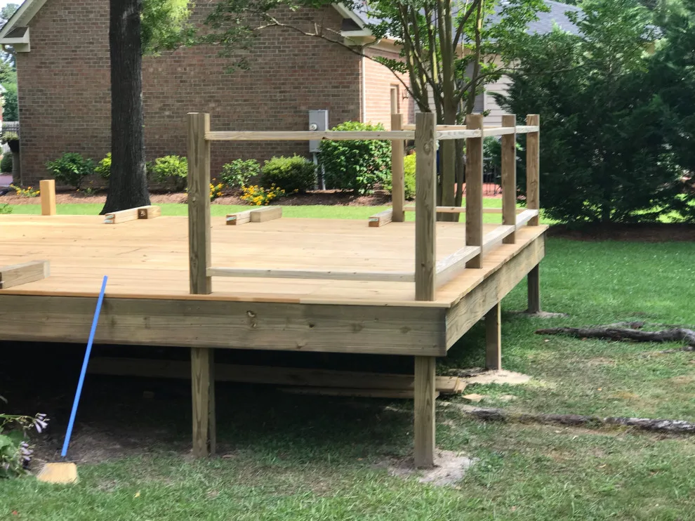 Outdoor deck featuring Chip and Dale railing by Narron Woodworks - Photo 3