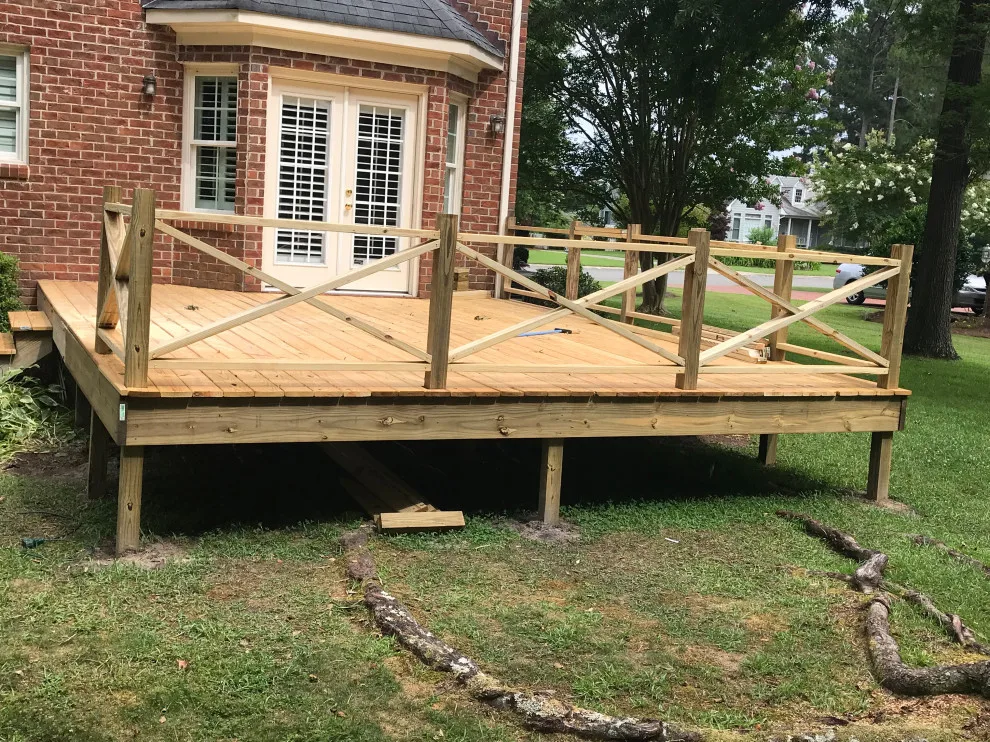 Outdoor deck featuring Chip and Dale railing by Narron Woodworks - Photo 6