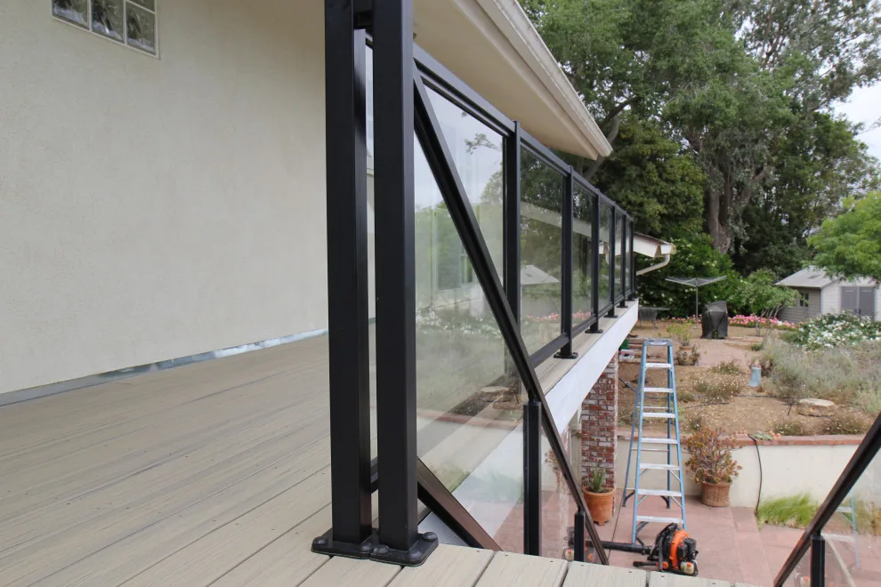 Effortless Composite Deck with Black-Framed Glass Railing by Arroyo Grande Deck And Fence - Photo 6