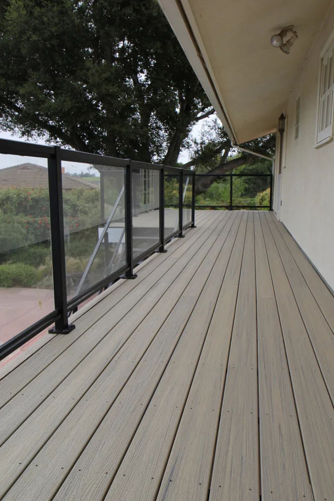 Effortless Composite Deck with Black-Framed Glass Railing by Arroyo Grande Deck And Fence - Photo 12