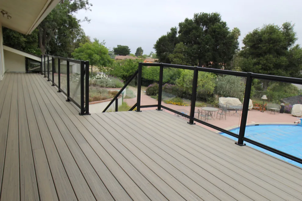 Effortless Composite Deck with Black-Framed Glass Railing by Arroyo Grande Deck And Fence - Photo 4