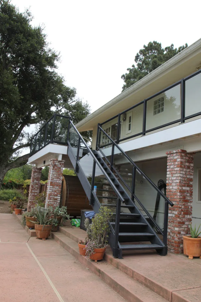Effortless Composite Deck with Black-Framed Glass Railing by Arroyo Grande Deck And Fence - Photo 10