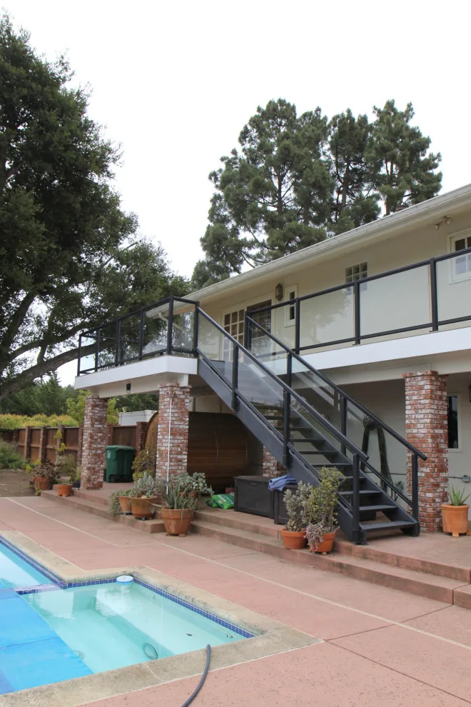 Effortless Composite Deck with Black-Framed Glass Railing by Arroyo Grande Deck And Fence - Photo 14