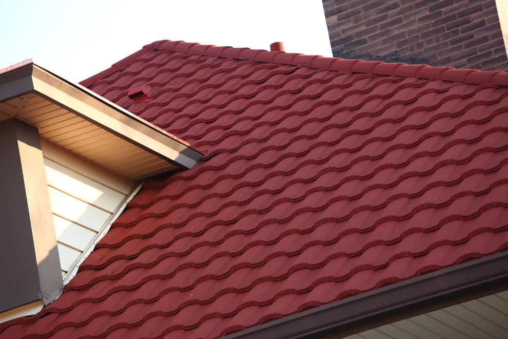 Mission Red Metro Metal Roman Tile Roofing by VanWeelden Co. - Photo 2