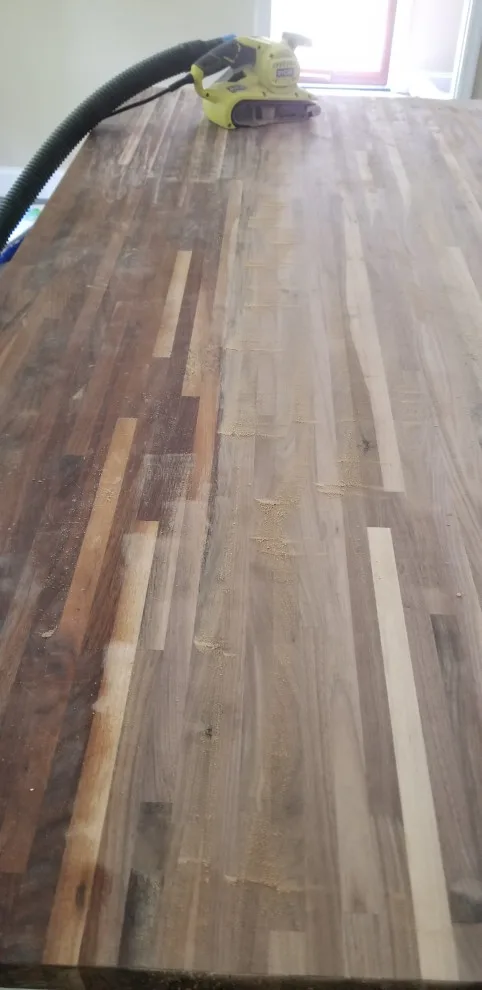 renovated island butcher block countertop by Hands On Woodworking LLC - Photo 4