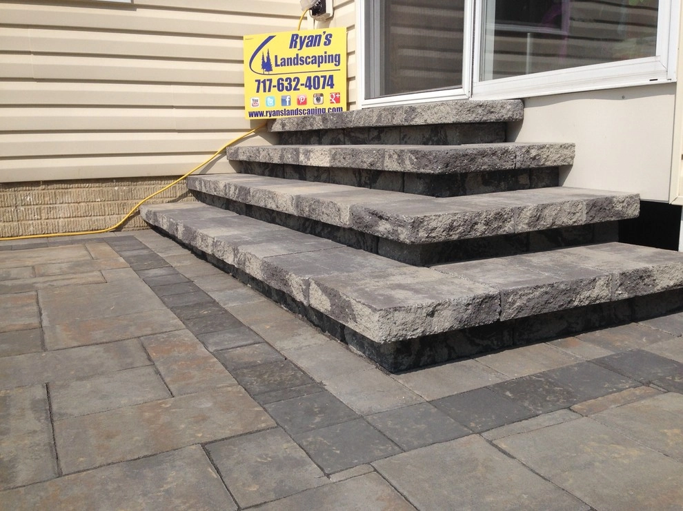 Backyard Nicolock Paver Patio Hardscape in Hanover by Ryan's Landscaping Hanover, Pa Patios & Walls - Photo 2