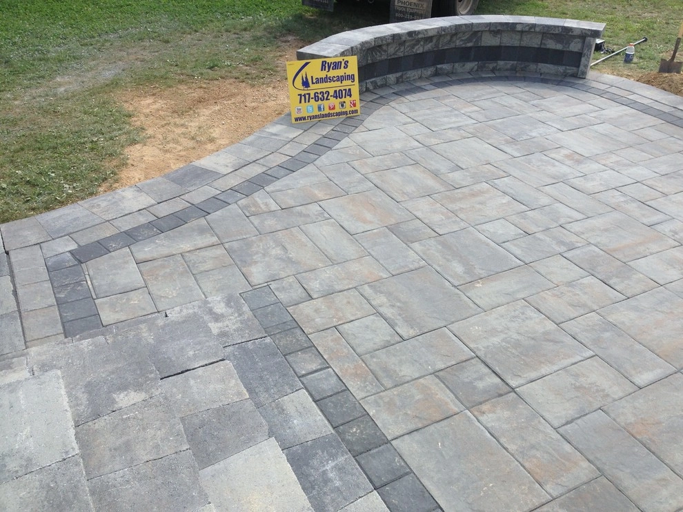 Backyard Nicolock Paver Patio Hardscape in Hanover by Ryan's Landscaping Hanover, Pa Patios & Walls - Photo 6
