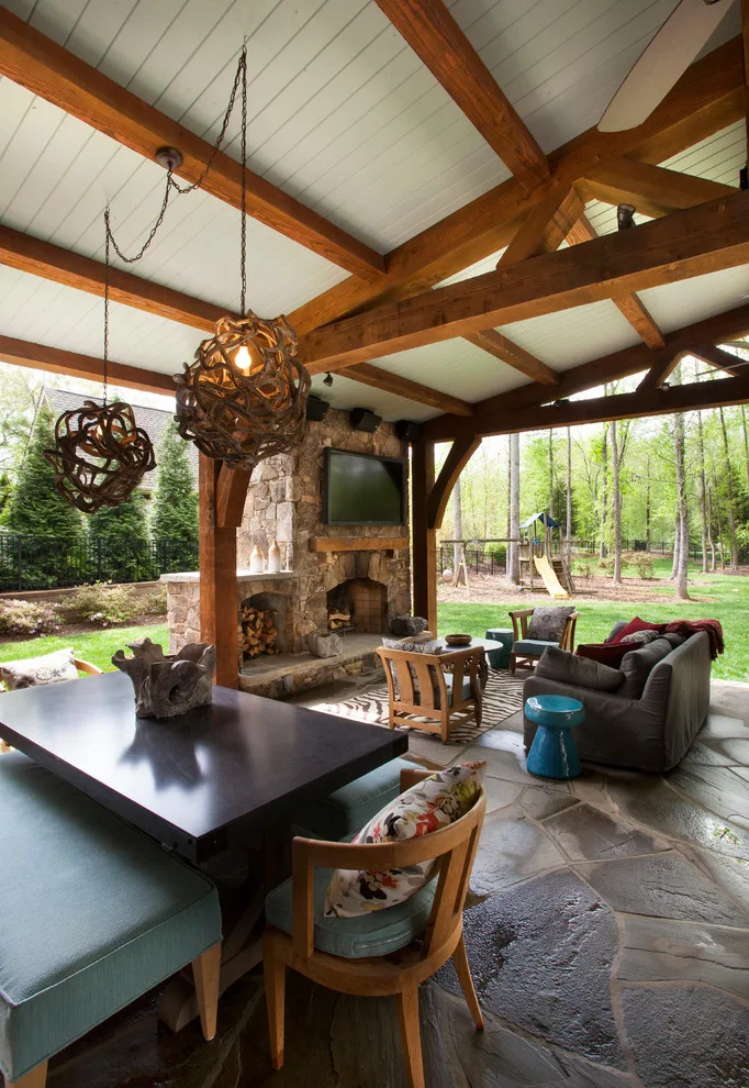 Wood and Stone Pavilion by The Stone Man - Photo 7