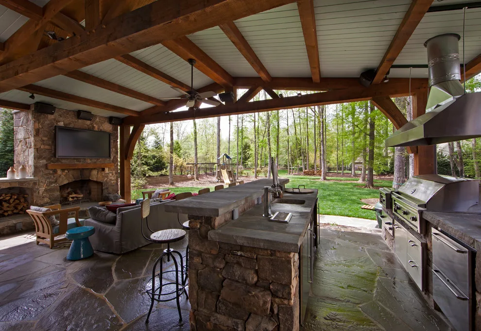 Wood and Stone Pavilion by The Stone Man - Photo 22