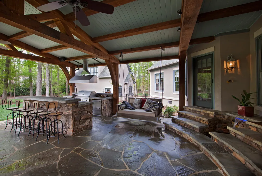 Wood and Stone Pavilion by The Stone Man - Photo 16
