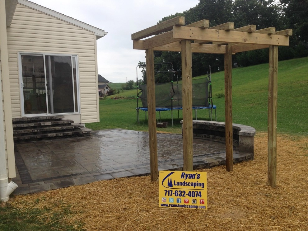 Backyard Nicolock Paver Patio Hardscape in Hanover by Ryan's Landscaping Hanover, Pa Patios & Walls - Photo 3