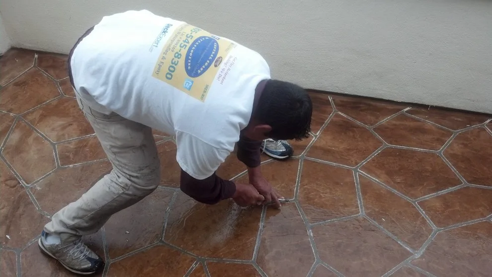 Faux Flagstone Finished Deck with Stamped Staining and Sealing by DeckExpert.com - Photo 3