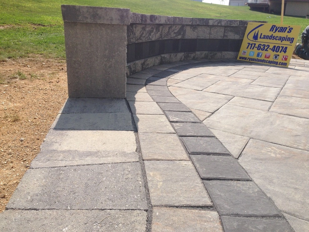 Backyard Nicolock Paver Patio Hardscape in Hanover by Ryan's Landscaping Hanover, Pa Patios & Walls - Photo 5