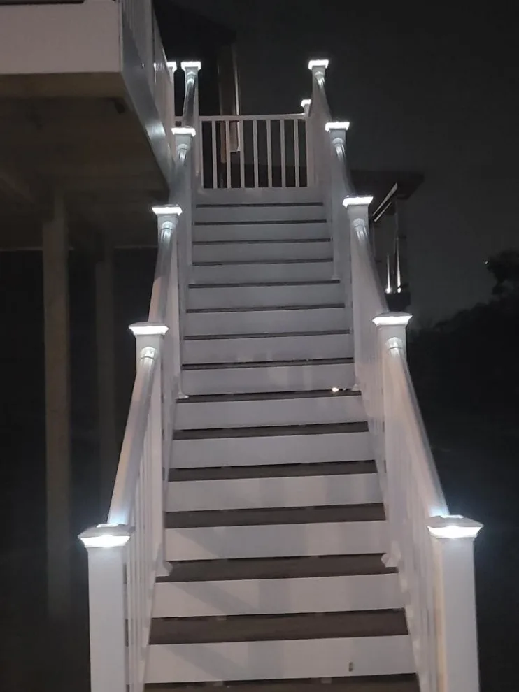 16x14 Composite Deck with Custom Solar Lighting by Jaguar Decks And Fences - Photo 9