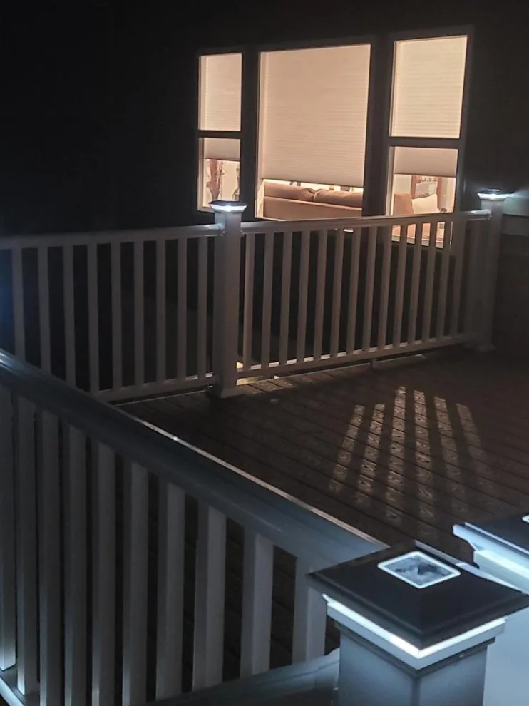 16x14 Composite Deck with Custom Solar Lighting by Jaguar Decks And Fences - Photo 5