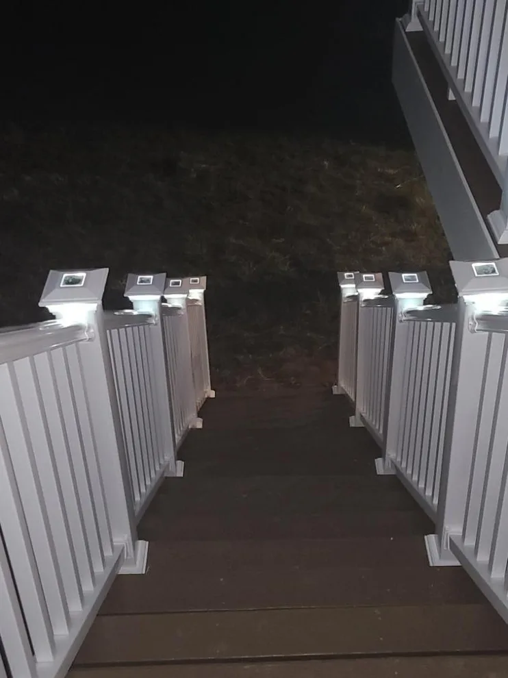 16x14 Composite Deck with Custom Solar Lighting by Jaguar Decks And Fences - Photo 6