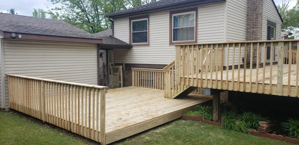 36x10 White Pine Surround Deck for Pool by Jaguar Decks And Fences - Photo 4