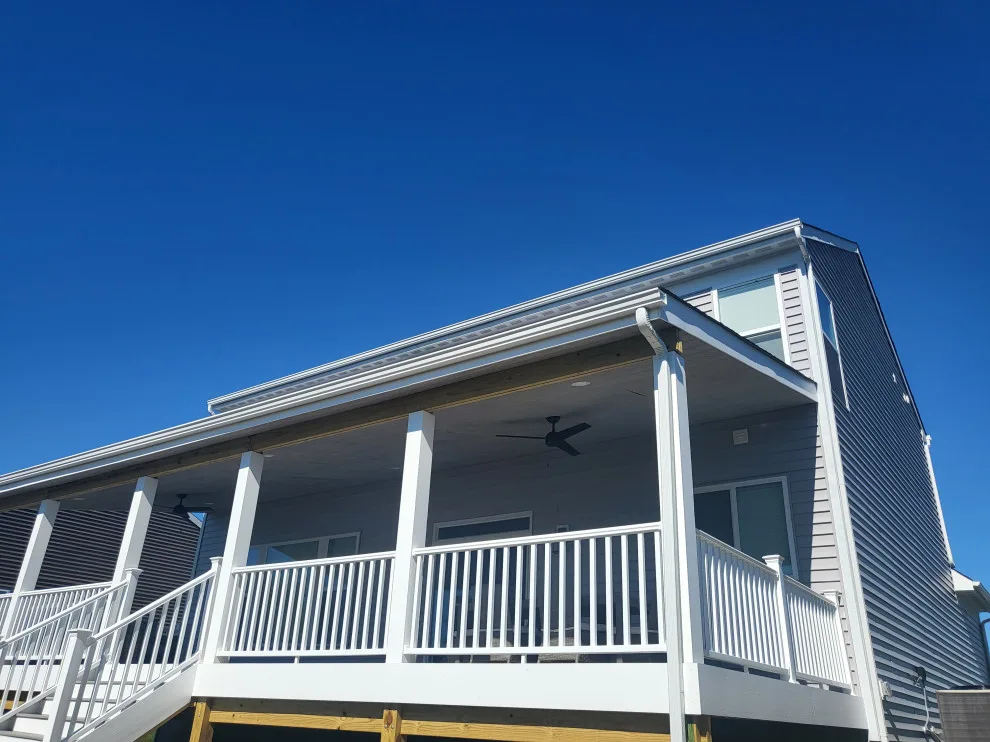 40x16 Composite Deck with Canopy, Equipped with Lights and Fans by Jaguar Decks And Fences - Photo 2