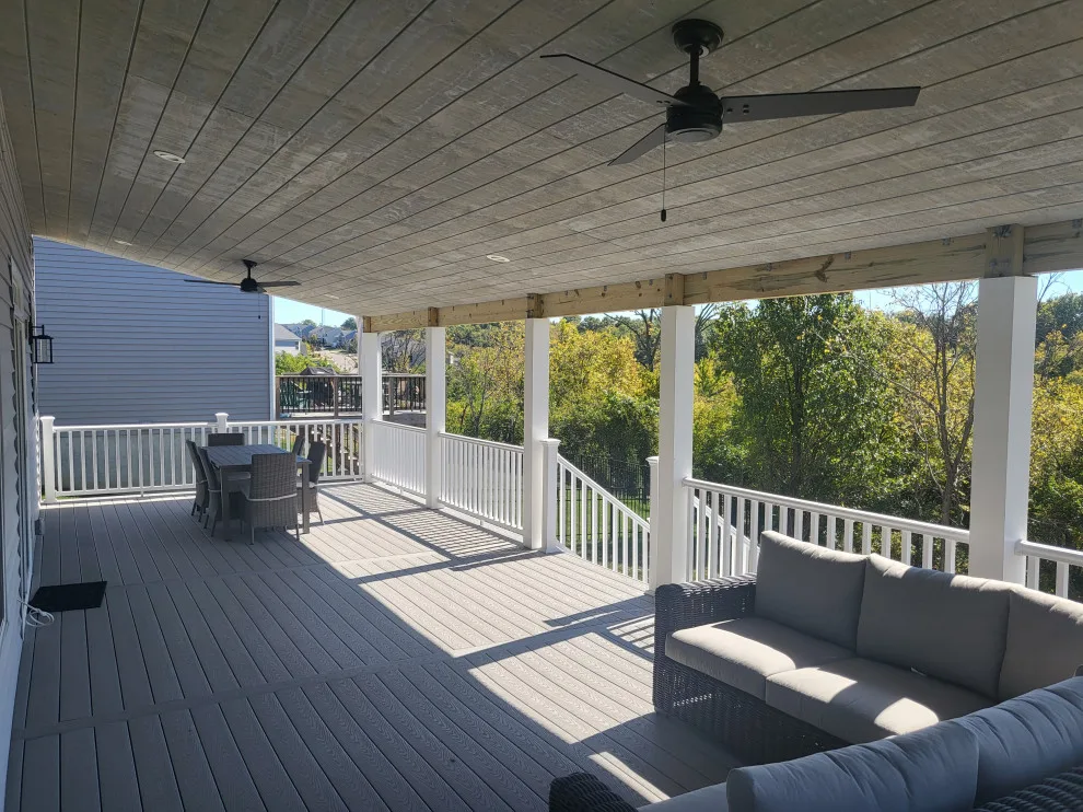 40x16 Composite Deck with Canopy, Equipped with Lights and Fans by Jaguar Decks And Fences - Photo 3