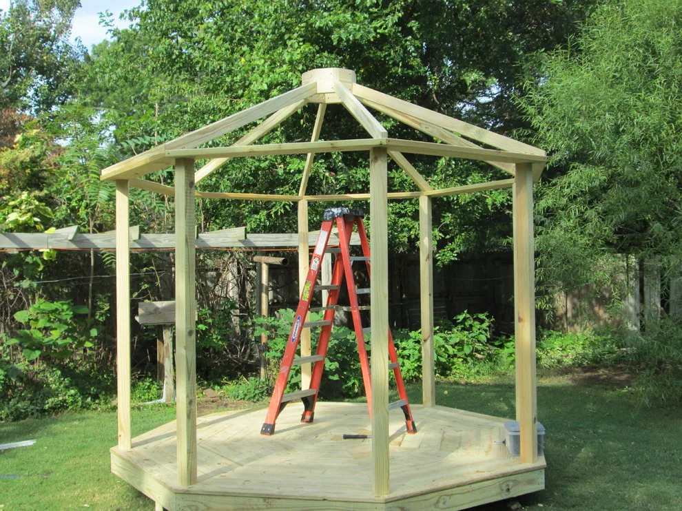 Decagonal gazebo measuring 10 by 10 by Beachy Construction LLC - Photo 14