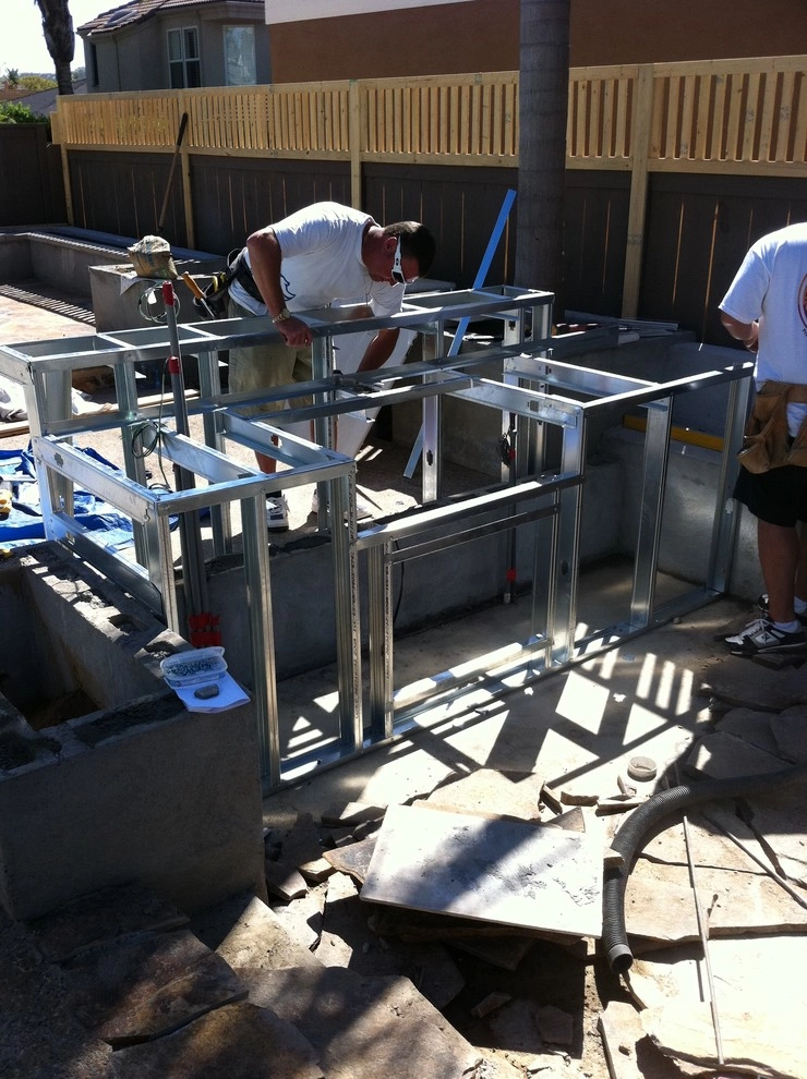 Pool Deck Remodel - Custom concrete, bbq and depressed fire pit by San Diego Landscape Solutions Inc - Photo 57