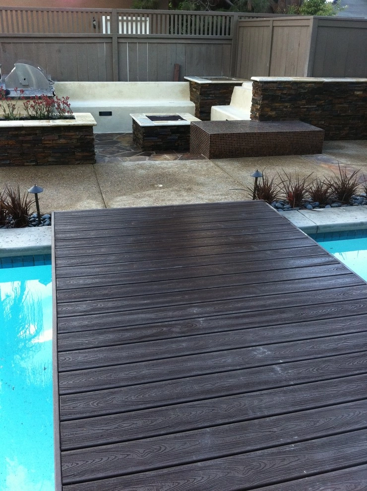Pool Deck Remodel - Custom concrete, bbq and depressed fire pit by San Diego Landscape Solutions Inc - Photo 33