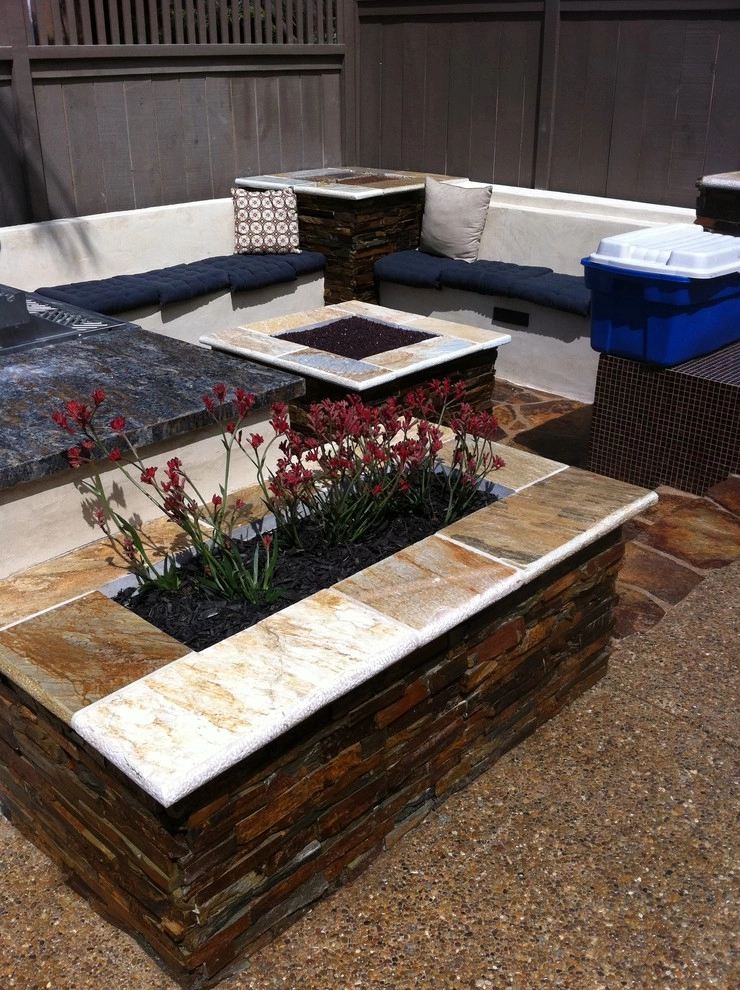 Pool Deck Remodel - Custom concrete, bbq and depressed fire pit by San Diego Landscape Solutions Inc - Photo 46