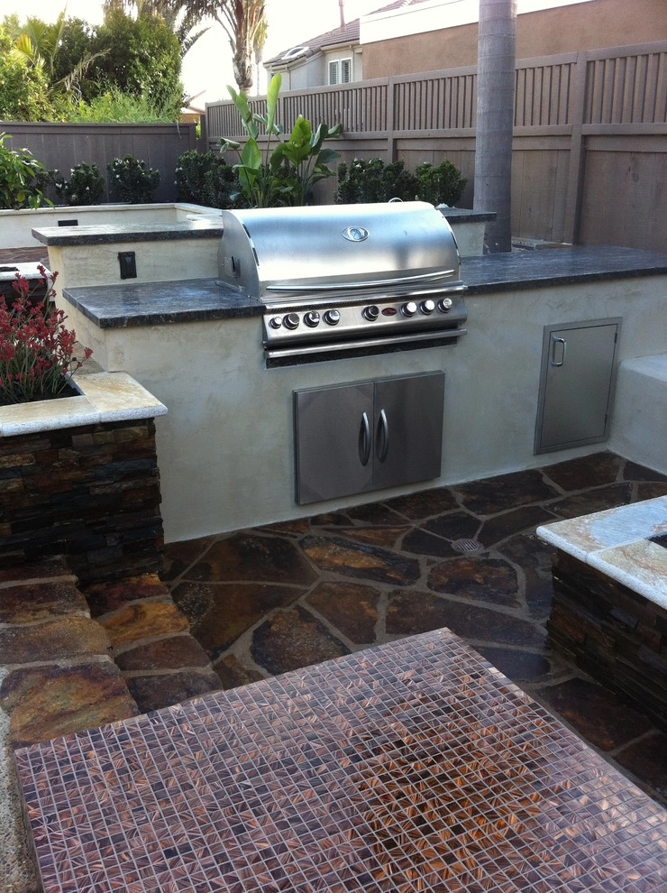 Pool Deck Remodel - Custom concrete, bbq and depressed fire pit by San Diego Landscape Solutions Inc - Photo 16