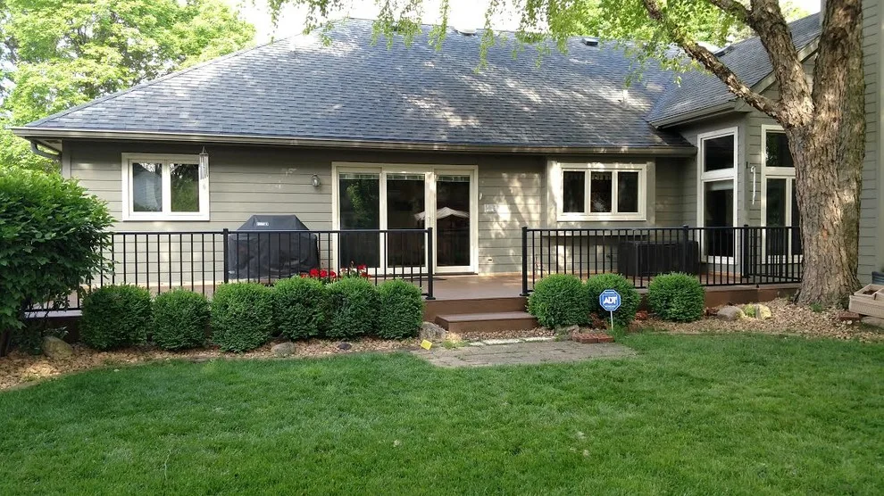TimberTech Deck, Antique Palm with Westbury Railing in Text Black by VanWeelden Co. - Photo 2